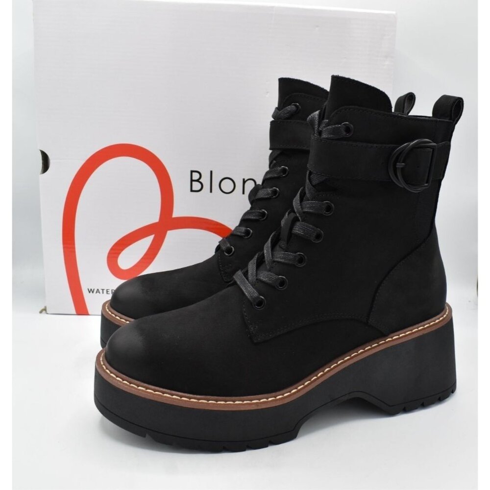 Blondo Womens Size 9.5 Goner Black Suede Waterproof Fashion Boots Shoes